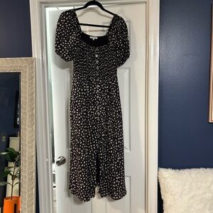 🌼Madewell🌼 Lucie Floral Smocked Button-Front Midi Dress